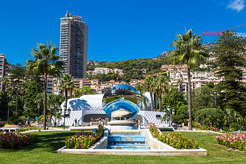 Image showing Grand Casino in Mirror in Monte Carlo in Monaco