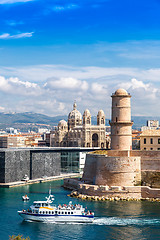 Image showing Saint Jean Castle and Cathedral de la Major  in Marseille