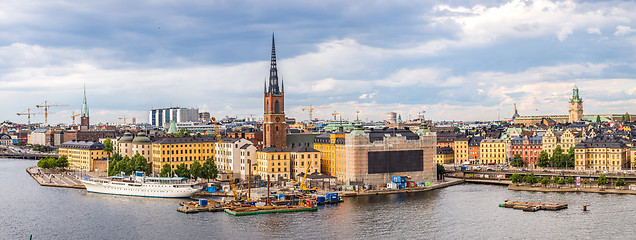 Image showing Ppanorama of the Old Town (Gamla Stan) in Stockholm, Sweden