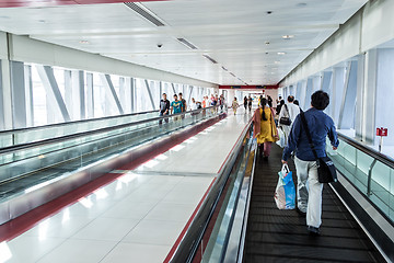 Image showing Automatic Stairs at Dubai Metro Station