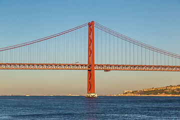 Image showing Rail bridge  in Lisbon, Portugal.