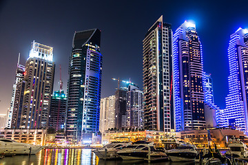 Image showing Dubai Marina cityscape, UAE