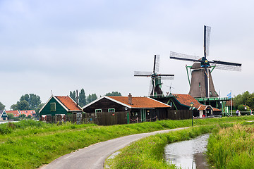 Image showing Wind mills in Holland