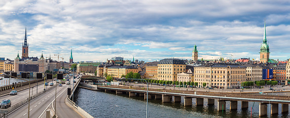 Image showing Ppanorama of the Old Town (Gamla Stan) in Stockholm, Sweden