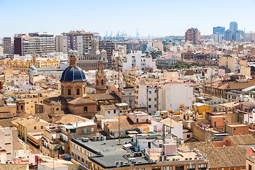 Image showing Valencia aerial skyline