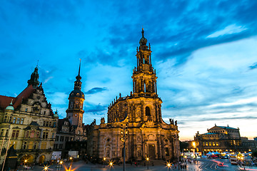 Image showing Sunset view of Dresden.