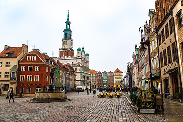 Image showing Old market square in Poznan