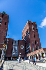 Image showing City Hall and monuments in Oslo, Norway