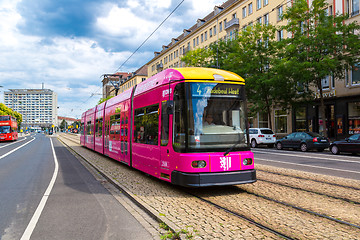 Image showing Modern tram in Dresden