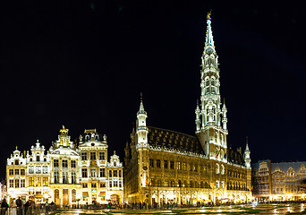 Image showing Panorama of the Grand Place in Brussels