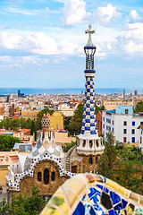 Image showing Park Guell in Barcelona, Spain