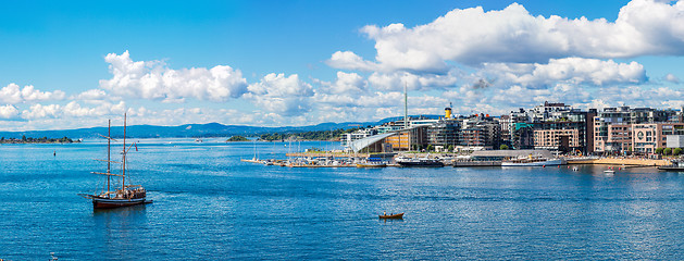 Image showing Oslo skyline and harbor. Norway