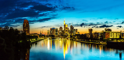 Image showing Frankfurt am Main during sunset