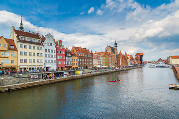 Image showing Cityscape on the Vistula River in Gdansk, Poland.