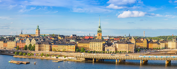 Image showing Ppanorama of the Old Town (Gamla Stan) in Stockholm, Sweden