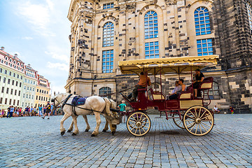 Image showing Horse carriages in Dresden, Germany