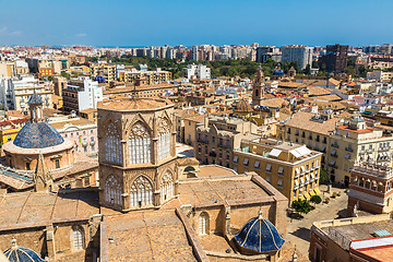 Image showing Valencia aerial skyline