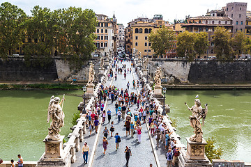 Image showing Sant Angelo\'s bridge in Rome