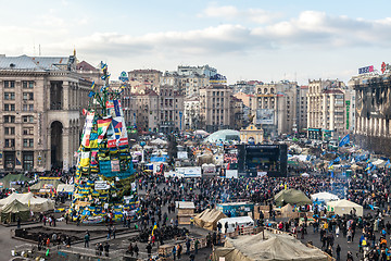 Image showing Ukrainian revolution, Euromaidan after an attack by government f