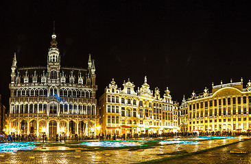 Image showing Panorama of the Grand Place in Brussels