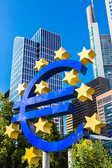 Image showing Euro sign in Frankfurt