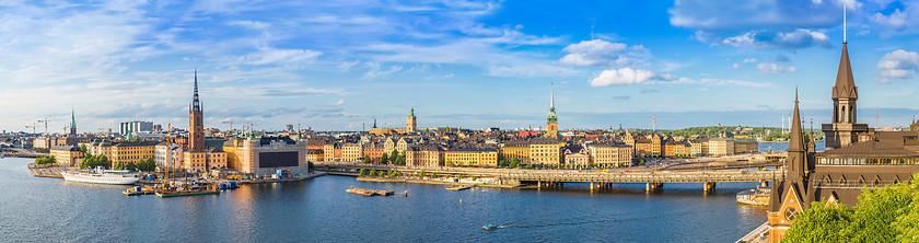 Image showing Ppanorama of the Old Town (Gamla Stan) in Stockholm, Sweden