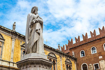 Image showing Statue of Dante   in Verona, Italy