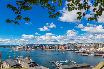 Image showing Oslo skyline and harbor. Norway