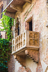 Image showing Romeo and Juliet  balcony  in Verona