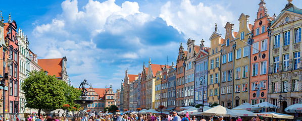 Image showing Gdansk-Old City-Long Market street