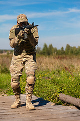 Image showing Soldier with a rifle