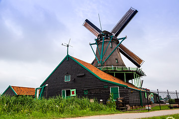 Image showing Wind mills in Holland