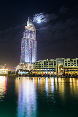 Image showing Address Hotel in the downtown Dubai area overlooks the famous da