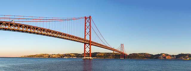 Image showing Rail bridge  in Lisbon, Portugal.