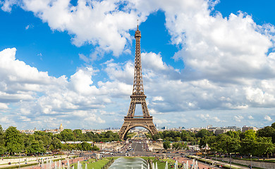 Image showing Panoramic view of Eiffel Tower in Paris