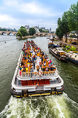 Image showing Seine and Notre Dame de Paris