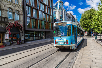 Image showing Modern tram in Oslo, Norway