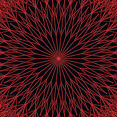 Image showing red fractal on black