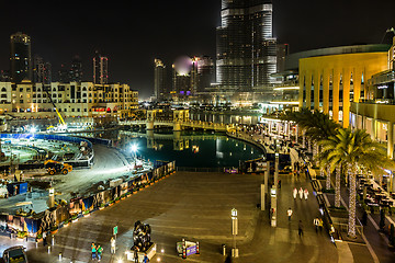 Image showing View on Burj Khalifa, Dubai, UAE, at night