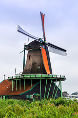 Image showing Wind mills in Holland