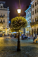 Image showing Rynok Square in Lviv at night