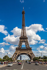 Image showing Seine and Eiffel tower  in Paris