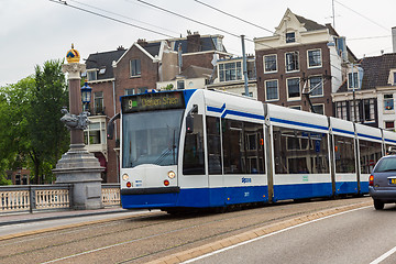 Image showing Tram in Amsterdam, Netherlands