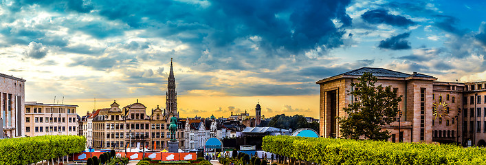 Image showing Panorama of Brussels