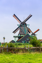 Image showing Wind mills in Holland