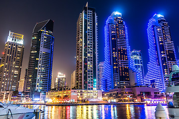 Image showing Dubai Marina cityscape, UAE