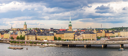 Image showing Ppanorama of the Old Town (Gamla Stan) in Stockholm, Sweden