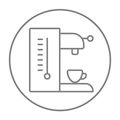 Image showing Coffee maker line icon.