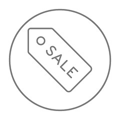 Image showing Sale tag line icon.