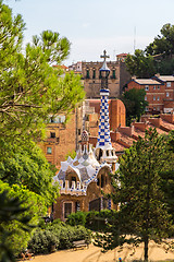 Image showing Park Guell in Barcelona, Spain